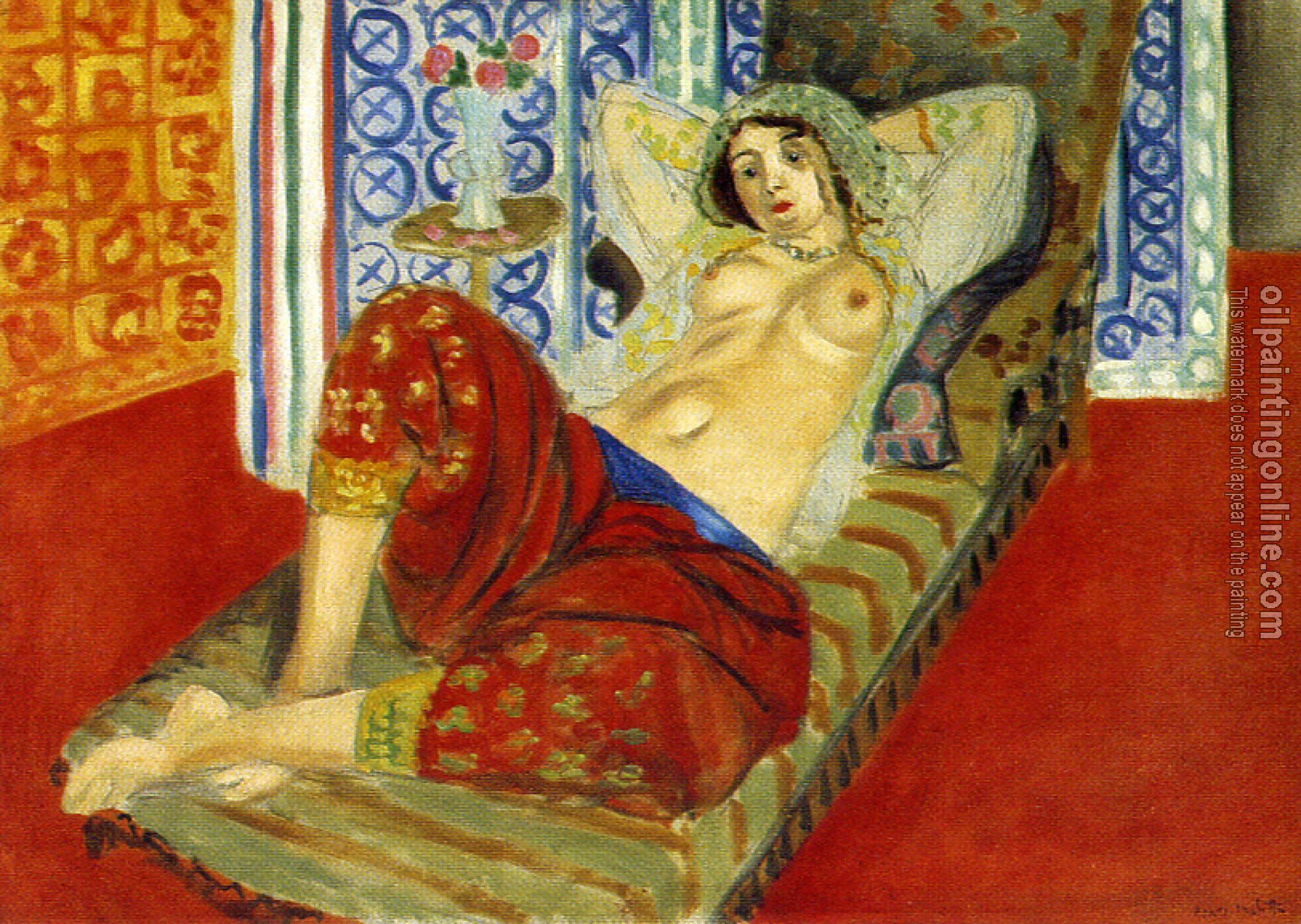 Matisse, Henri Emile Benoit - odalisque with red culottes